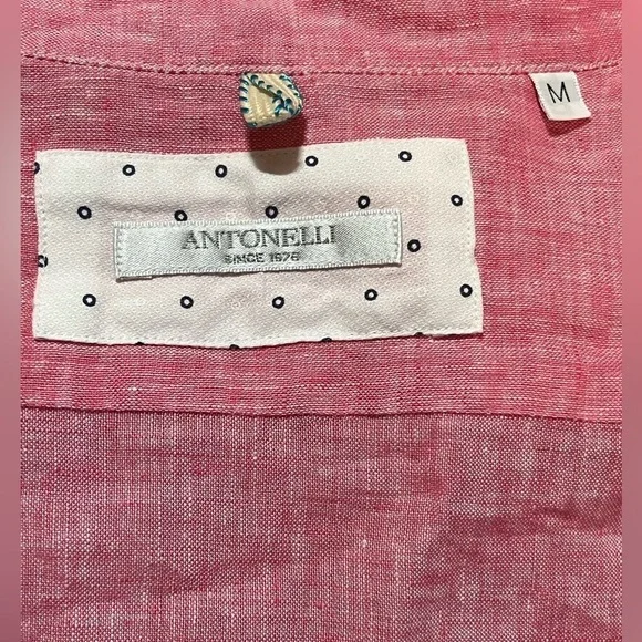 Antonelli Pink Tunic 100% Linen - Picture 3 of 5
